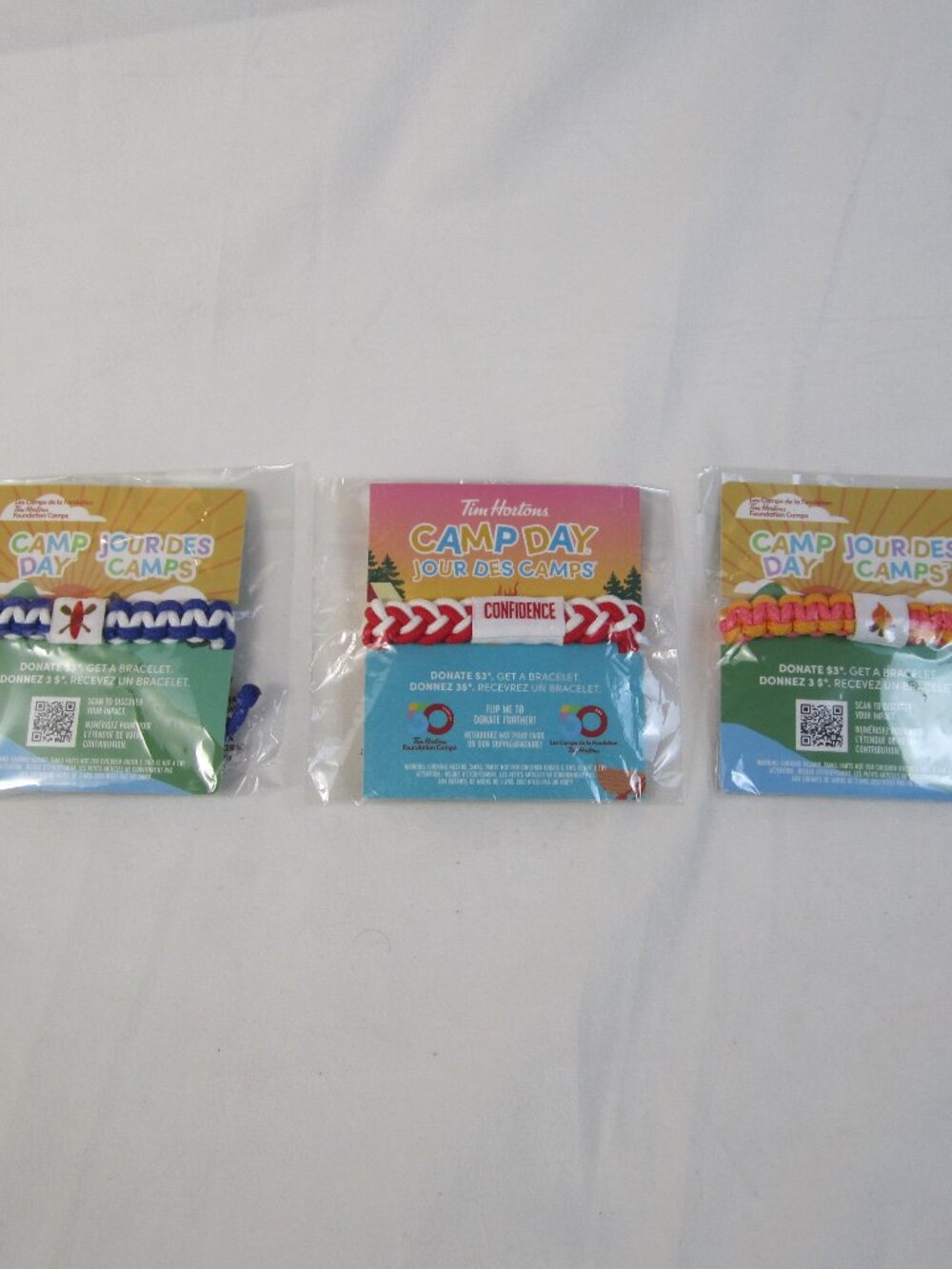 Tim Hortons Camp Day Bracelets Lot Of 3 Different (2024,2025)